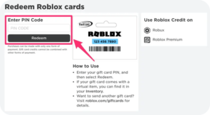 Roblox 10$ PIN hOW Rdeeam Card 2